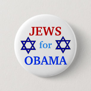Juden für Knopf Obama 2012 Button