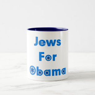 Juden für Obama-Tasse Zweifarbige Tasse