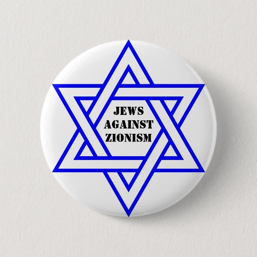 Juden gegen Zionismus Button (Vorderseite)