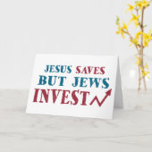 Juden Invest - Spaß der jüdischen Finanzen Karte (Gelbe Blume)