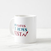 Juden investieren - jüdischen FinanzSpaß Kaffeetasse (Vorderseite Links)