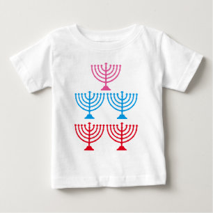 Juden jüdischer Menorah Scheinkandelaber Baby T-shirt