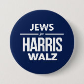 Juden von Harris Walz Button (Vorderseite)