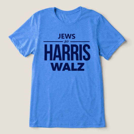 Juden von Harris Walz Tri-Blend Shirt (Design Vorderseite)