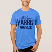 Juden von Harris Walz Tri-Blend Shirt (Vorderseite)
