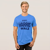 Juden von Harris Walz Tri-Blend Shirt (Vorderseite voll)