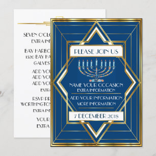 Judenbesetzung in Hanukkah Einladung