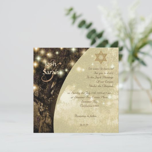 Judenhochzeit Einladung (Stehend Vorderseite)