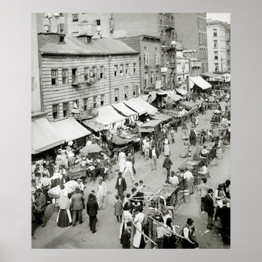 Judenmarkt, NYC 1890er Poster (Vorne)