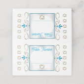 Judentum Blühe Set von 25 Hochzeiten Tischnummer Platzkarte (Außenseite Aufgefaltet)