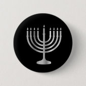 Judentum Menorah Button (Vorderseite)