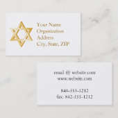 Judentum-Symbol Visitenkarte (Vorne/Hinten)