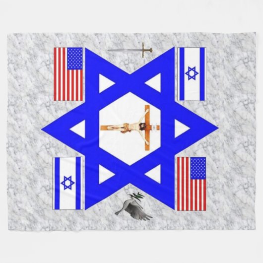 JUDEO-CHRISTLICH Fleece Blanket (Vorderseite (Horizontal))