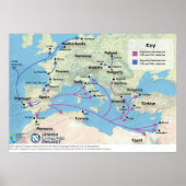 Judeo-Spanish diaspora map Poster (Vorne)