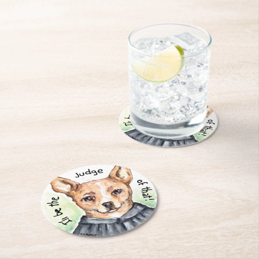 Judge Dog Paper Untersetzer (Vor Ort)