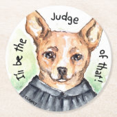 Judge Dog Paper Untersetzer (Vorderseite)