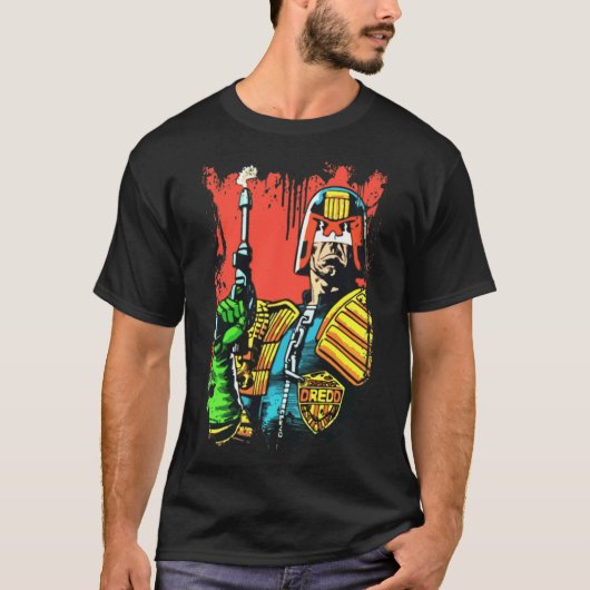 Judge Dredd Comic lustiges Geschenk lustig T-Shirt (Vorderseite)