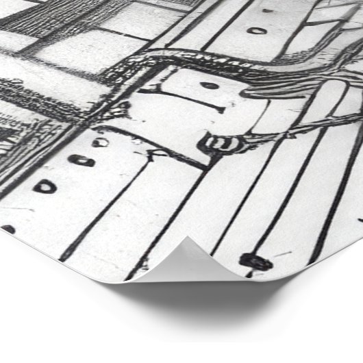 Judge Dredd mit Shotgun - Retro-Sci-Fi-Poster Poster (Ecke)