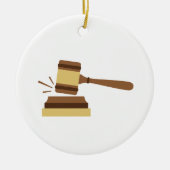 Judge Gavel Keramik Ornament (Vorne)