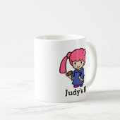 Judge Girl mit Buch und Gavel Kaffeetasse (VorderseiteRechts)