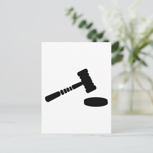 Judge hammer postkarte (Stehend Vorderseite)