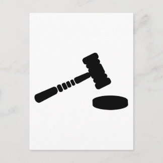 Judge hammer postkarte