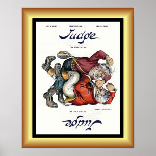 Judge Magazine Cover 24 Feb 1900 ~Great Colors! ~ Poster