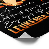Judge Me Leukemia Awareness Warrior Orange Ribbon Poster (Ecke)