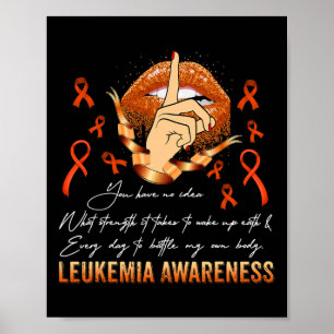 Judge Me Leukemia Awareness Warrior Orange Ribbon Poster