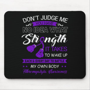 Judge Me No - Lila Ribbon Fibromyalgie Bewusstsein Mousepad