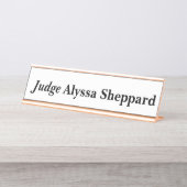 Judge White Schreibtischnamensplakette (Vorderseite )