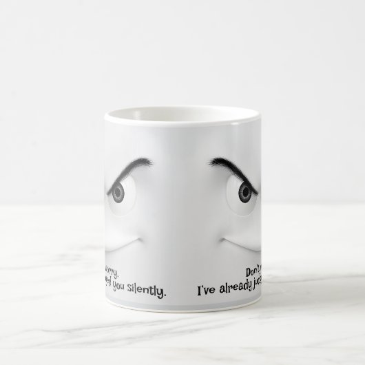 Judged You, Add Name Message,  Expressive Face  Kaffeetasse (Mittel)