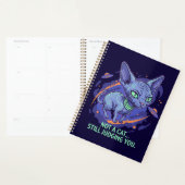 Judging Alien Sphynx Cat Sci-Fi Humor Art Planer (Anzeige)