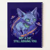 Judging Alien Sphynx Cat Sci-Fi Humor Art Planer (Rückseite)