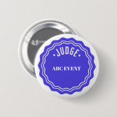 Judging Contest Modern Ribbon Judge Button (Vorne & Hinten)