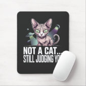 Judging Sphynx Cat UFO Alien Sarcastic Art Mousepad (Mit Mouse)