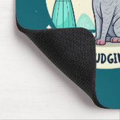 Judging Sphynx Cat UFO Sarcastic Cartoon Art Mousepad (Ecke)