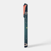 Judging Sphynx Cat UFO Space Cartoon Art iPhone Hülle (Linke Seite)