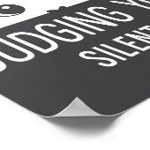 Judging You Silently - Funny Cat  Poster (Ecke)