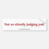 "Judgmental" Autoaufkleber (Vorne)