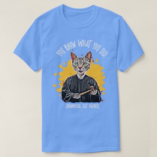 Judgmental Cat 3 lustig und leise beurteilend Haus T-Shirt (Design vorne)