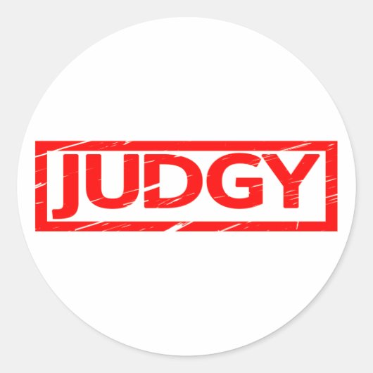 Judgy Briefmarke Runder Aufkleber (Vorderseite)