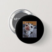 Judgy Kitty Funny Cat Lover Angry Kitten Meme Nied Button (Vorne & Hinten)