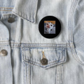 Judgy Kitty Funny Cat Lover Angry Kitten Meme Nied Button (Beispiel)