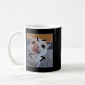 Judgy Kitty Funny Cat Lover Angry Kitten Meme Nied Kaffeetasse (Links)