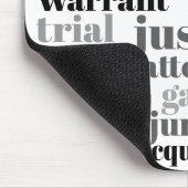 Judicial Legal Terns Word Cloud Design Mousepad (Ecke)