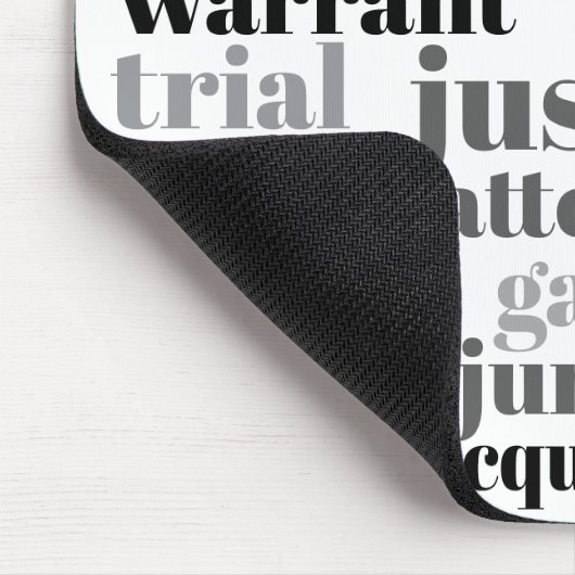 Judicial Legal Terns Word Cloud Design Mousepad (Ecke)