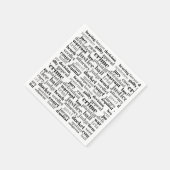 Judicial Legal Terns Word Cloud Design Serviette (Ecke)