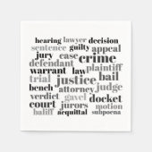 Judicial Legal Terns Word Cloud Design Serviette (Vorderseite)