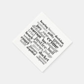 Judicial Legal Terns Word Cloud Design Serviette (Ecke)